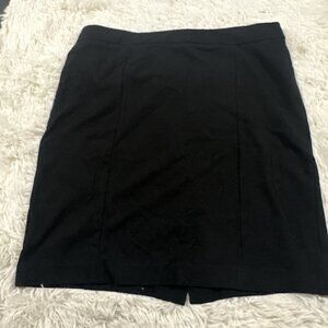 Talbots black comfort stretch pencil skirt 14 office career zip back